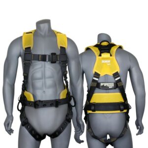 Industrial Full-Body Safety Harness with Shock-Absorbing Lanyard